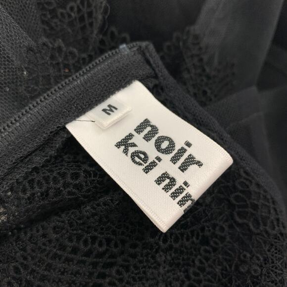 NOIR KEI NINOMIYA Size M Black Tulle Sleeveless Dress Top - Picture 4 of 4